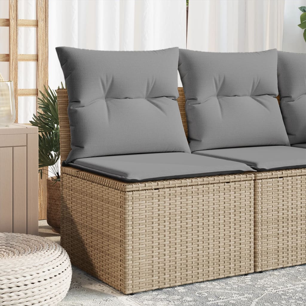 Tuinhoekbank Met Kussens Poly Rattan