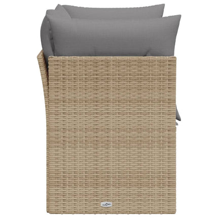Tuinbank 2-Zits Met Kussens Poly Rattan