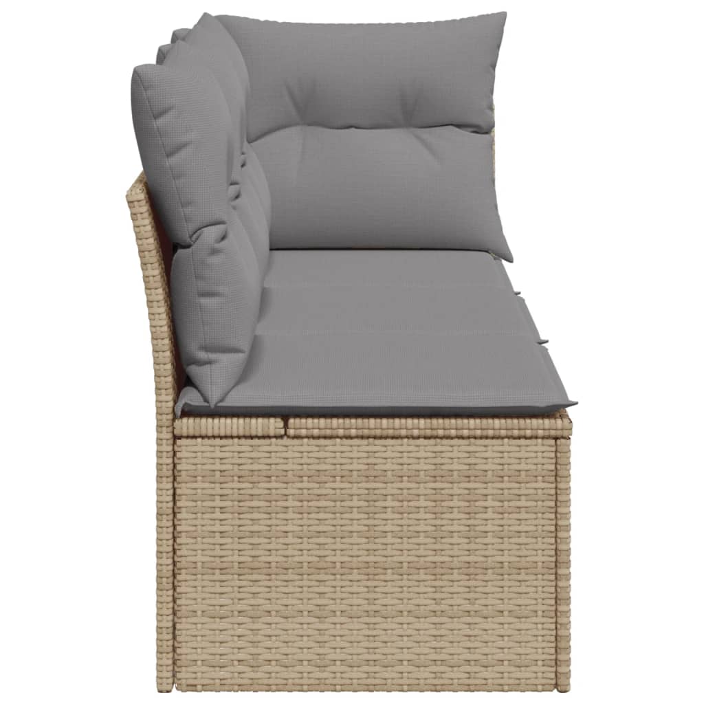 Tuinbank 3-Zits Met Kussens Poly Rattan