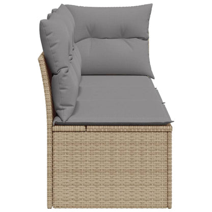 Tuinbank 3-Zits Met Kussens Poly Rattan