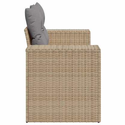 Tuinbank 2-Zits Met Kussens Poly Rattan