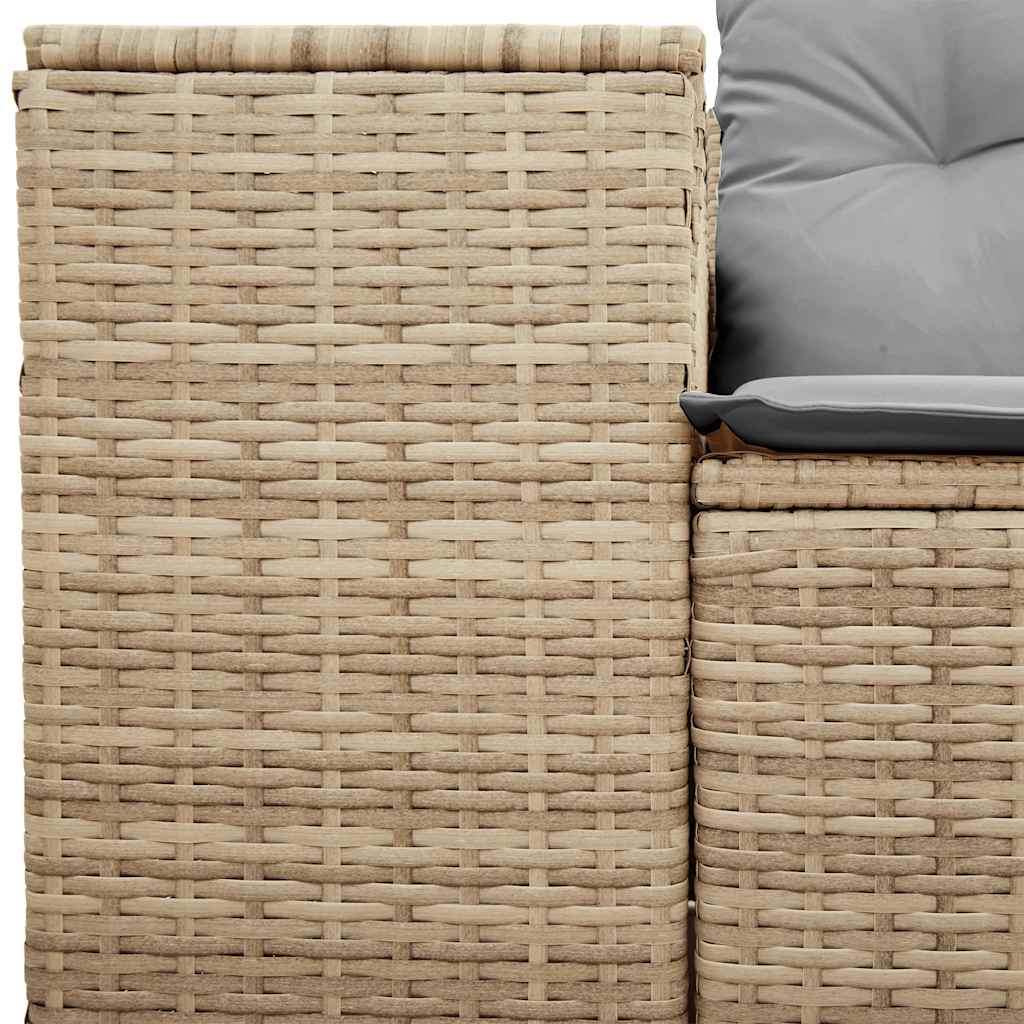 Tuinbank 2-Zits Met Kussens Poly Rattan