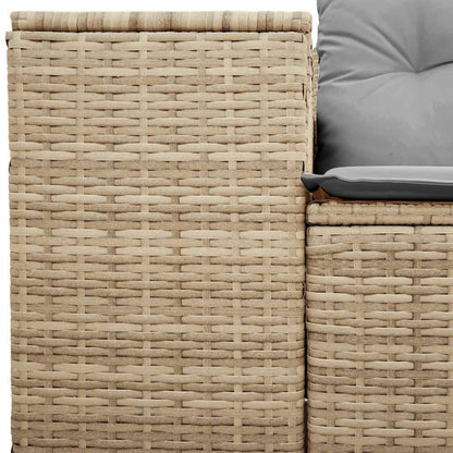 Tuinbank 2-Zits Met Kussens Poly Rattan