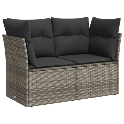 Tuinbank 2-Zits Met Kussens Poly Rattan