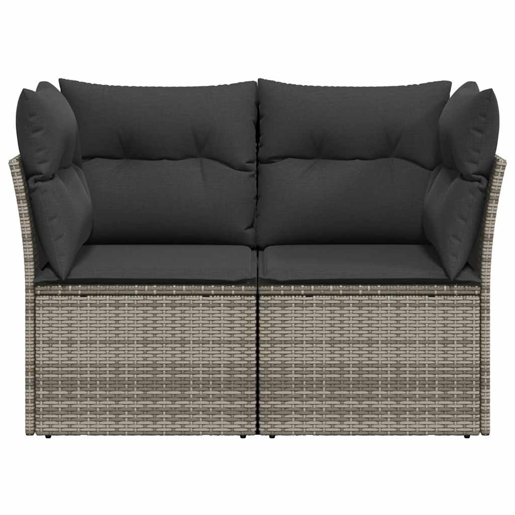 Tuinbank 2-Zits Met Kussens Poly Rattan