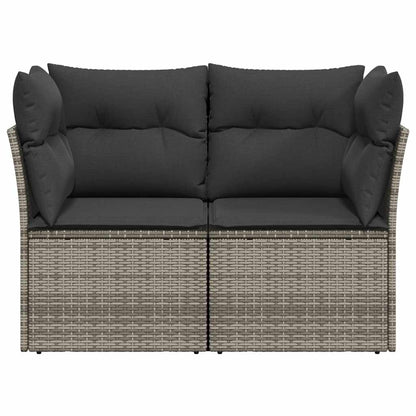 Tuinbank 2-Zits Met Kussens Poly Rattan