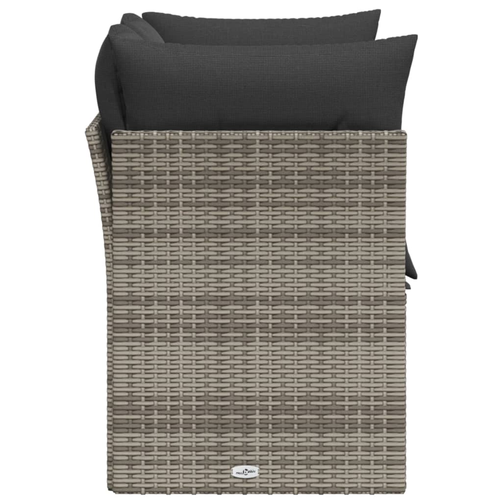 Tuinbank 2-Zits Met Kussens Poly Rattan
