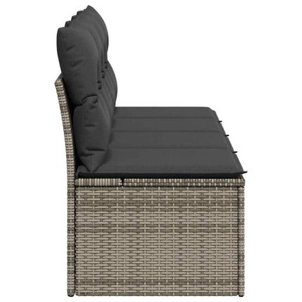 Tuinbank 4-Zits Met Kussens Poly Rattan
