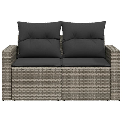 Tuinbank 2-Zits Met Kussens Poly Rattan