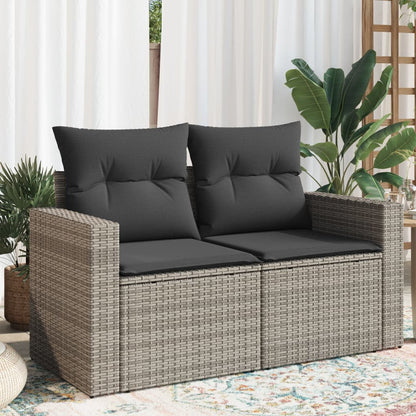 Tuinbank 2-Zits Met Kussens Poly Rattan