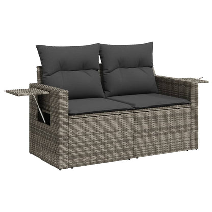 Tuinbank 2-Zits Met Kussens Poly Rattan