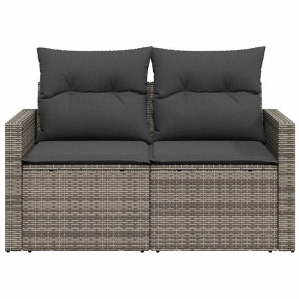 Tuinbank 2-Zits Met Kussens Poly Rattan