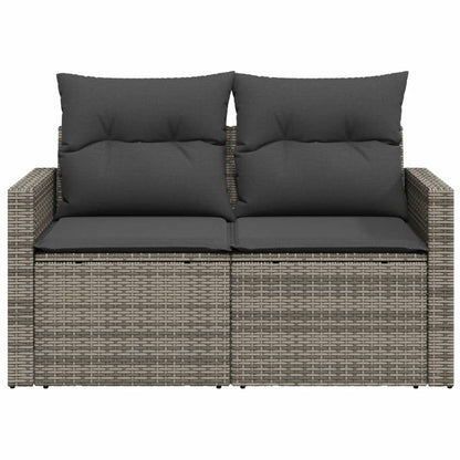 Tuinbank 2-Zits Met Kussens Poly Rattan