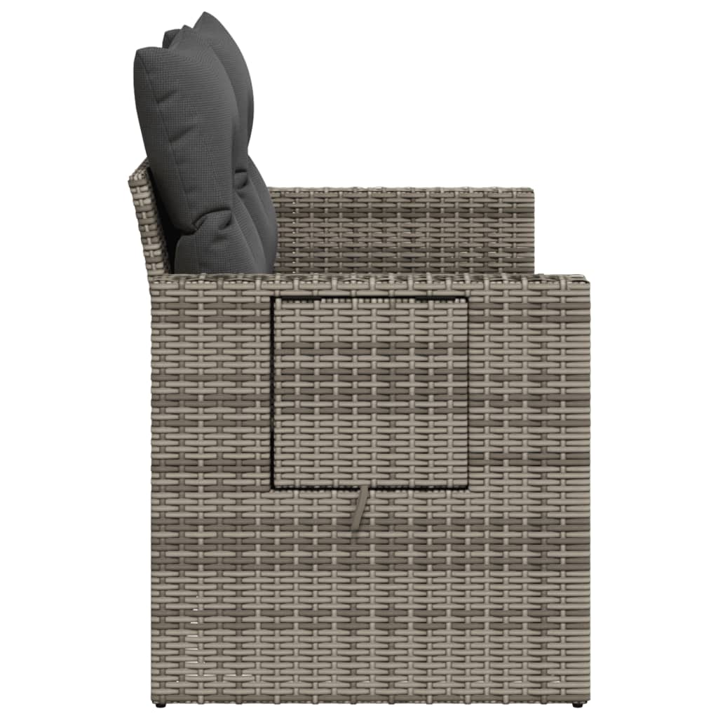Tuinbank 2-Zits Met Kussens Poly Rattan