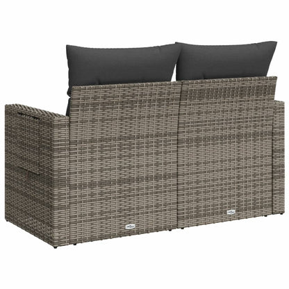 Tuinbank 2-Zits Met Kussens Poly Rattan