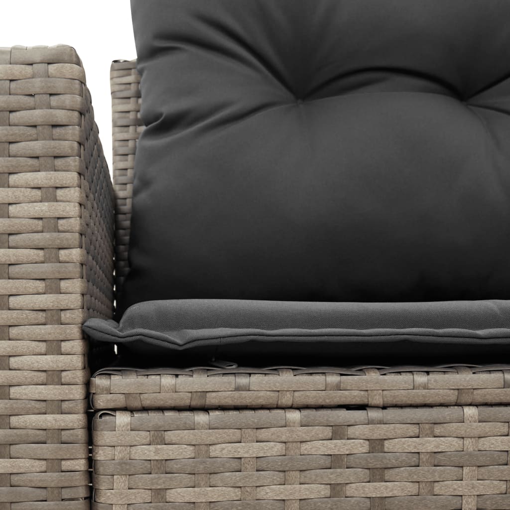 Tuinbank 2-Zits Met Kussens Poly Rattan