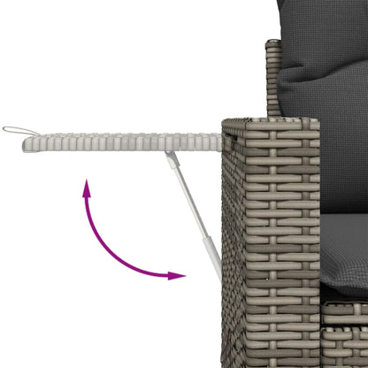 Tuinbank 2-Zits Met Kussens Poly Rattan
