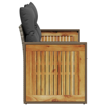 Tuinbank 2-Zits Met Kussens Poly Rattan