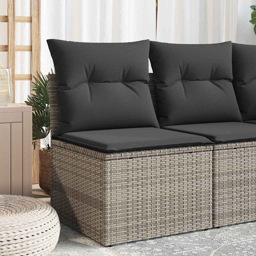 Tuinstoel Zonder Armleuning Met Kussens Poly Rattan