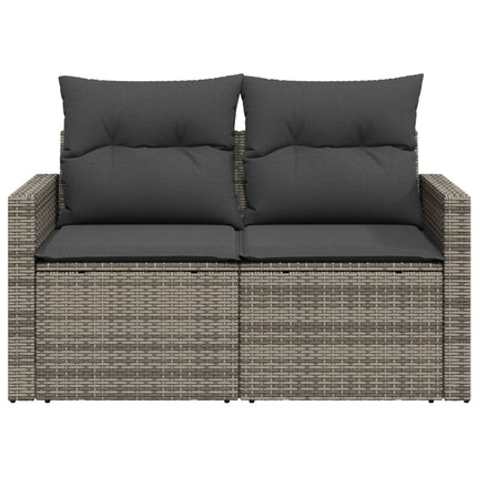 Tuinbank 2-Zits Met Kussens Poly Rattan