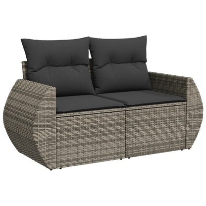 Tuinbank 2-Zits Met Kussens Poly Rattan