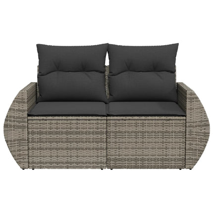 Tuinbank 2-Zits Met Kussens Poly Rattan
