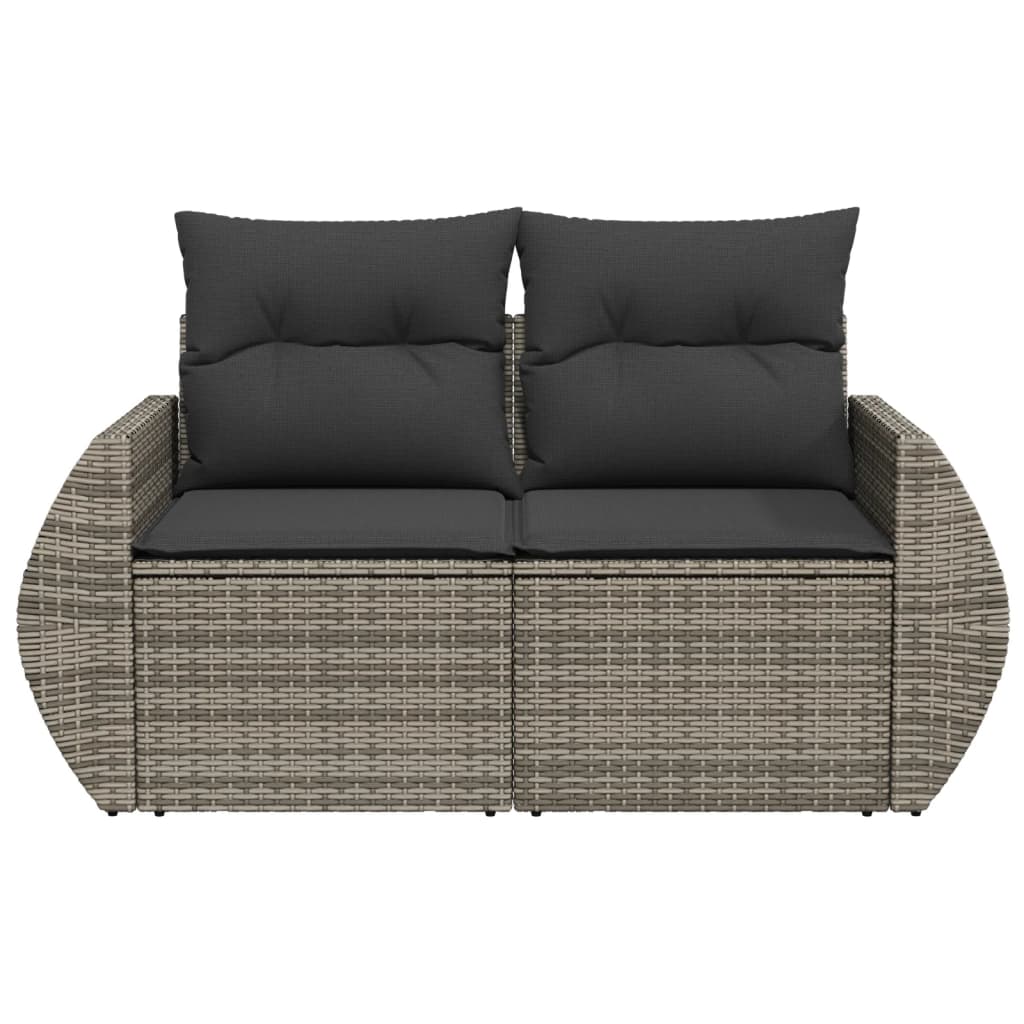 Tuinbank 2-Zits Met Kussens Poly Rattan