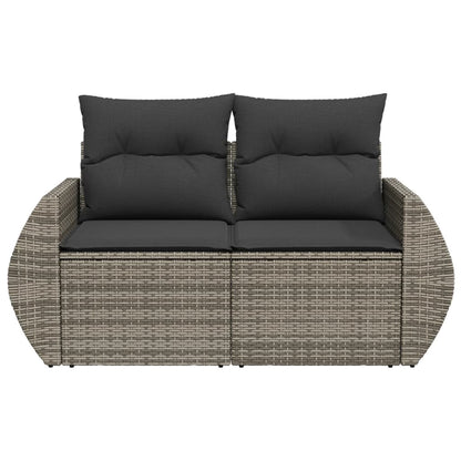 Tuinbank 2-Zits Met Kussens Poly Rattan