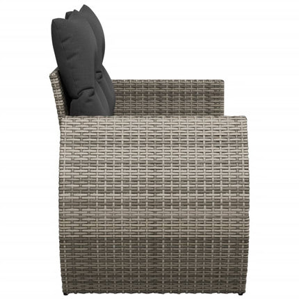 Tuinbank 2-Zits Met Kussens Poly Rattan
