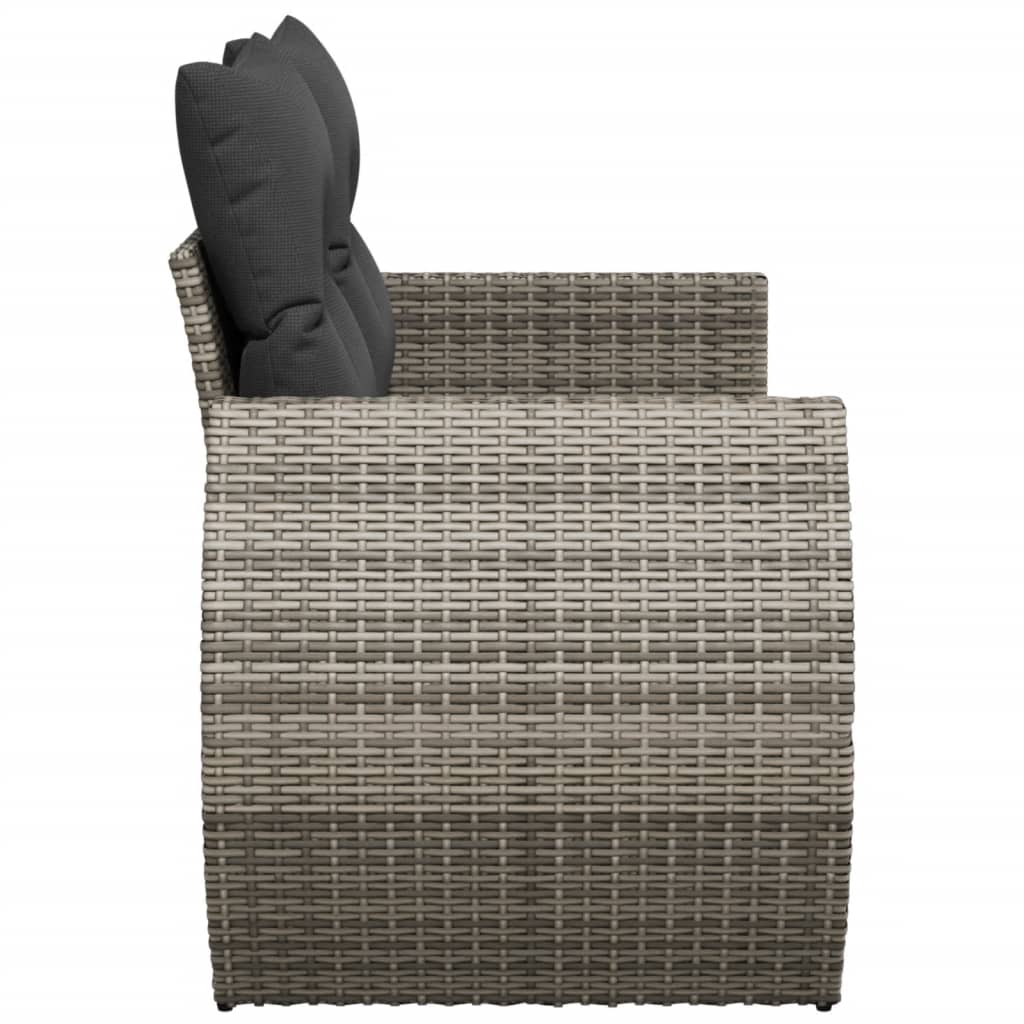 Tuinbank 2-Zits Met Kussens Poly Rattan