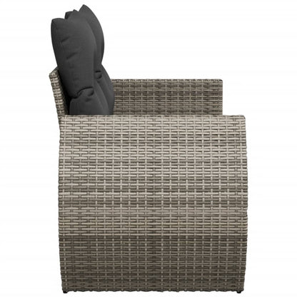 Tuinbank 2-Zits Met Kussens Poly Rattan