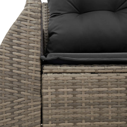 Tuinbank 2-Zits Met Kussens Poly Rattan