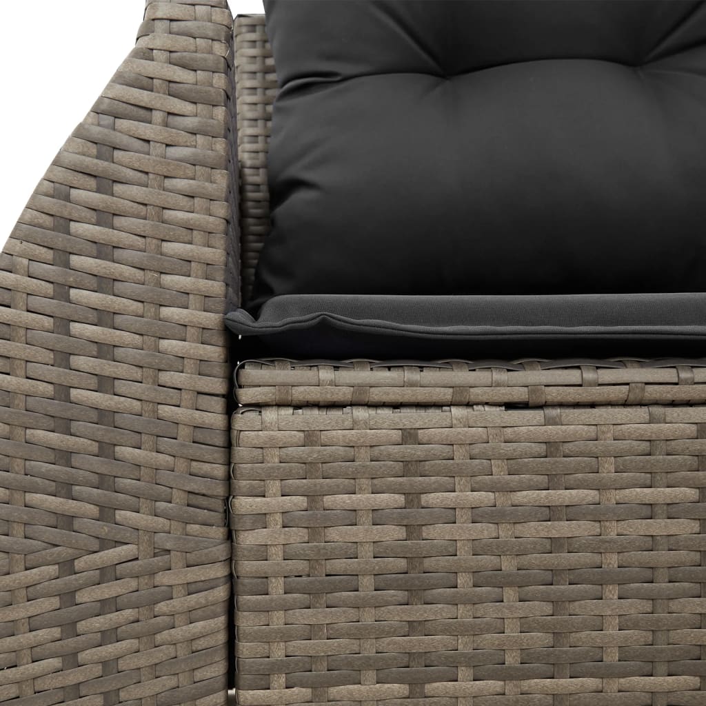 Tuinbank 2-Zits Met Kussens Poly Rattan