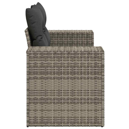 Tuinbank 2-Zits Met Kussens Poly Rattan