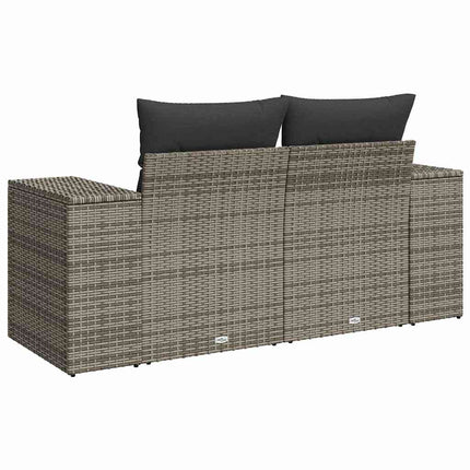 Tuinbank 2-Zits Met Kussens Poly Rattan