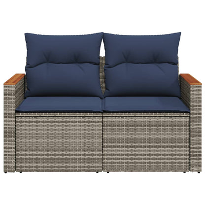 Tuinbank Met Kussens 2-Zits Poly Rattan