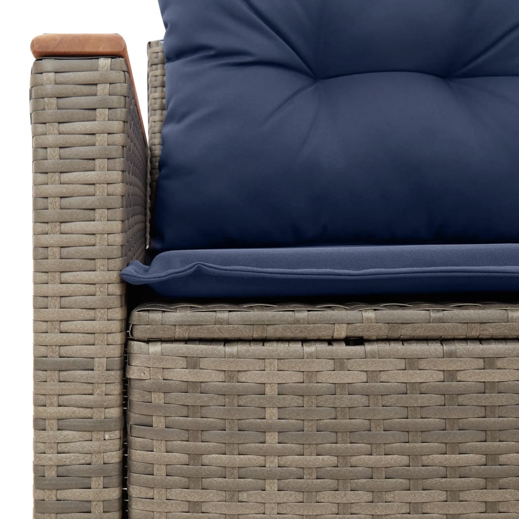 Tuinbank Met Kussens 2-Zits Poly Rattan
