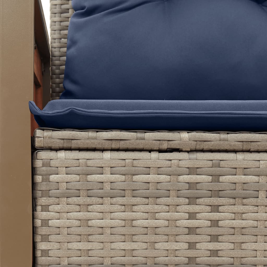 Tuinbank Met Kussens 2-Zits Poly Rattan