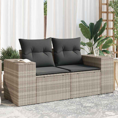Tuinbank 2-Zits Met Kussens Poly Rattan