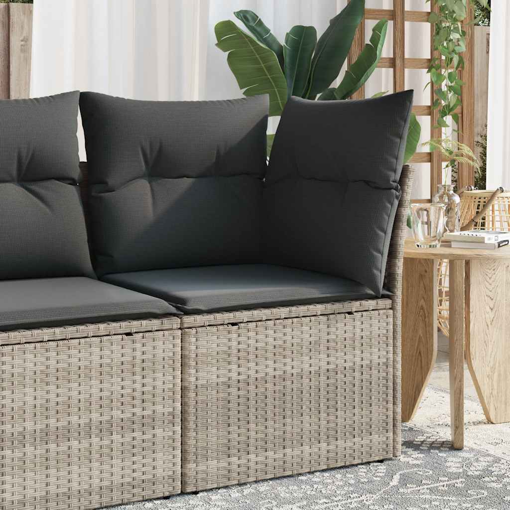Tuinhoekbank Met Kussens Poly Rattan
