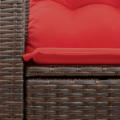 Tuinbank Met Kussens 2-Zits Poly Rattan