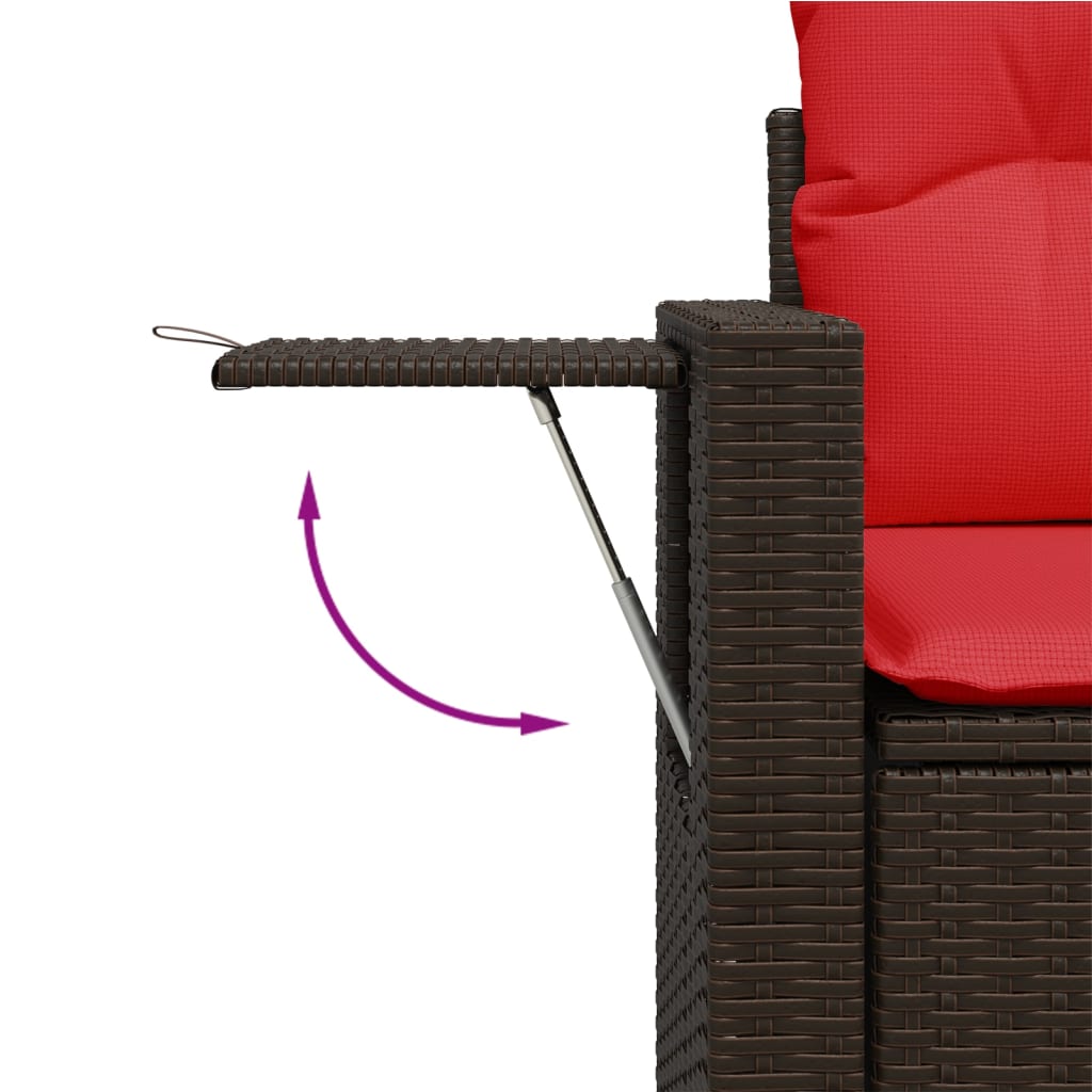 Tuinbank Met Kussens 2-Zits Poly Rattan