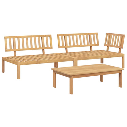 3-Delige Loungeset Pallet Massief Acaciahout