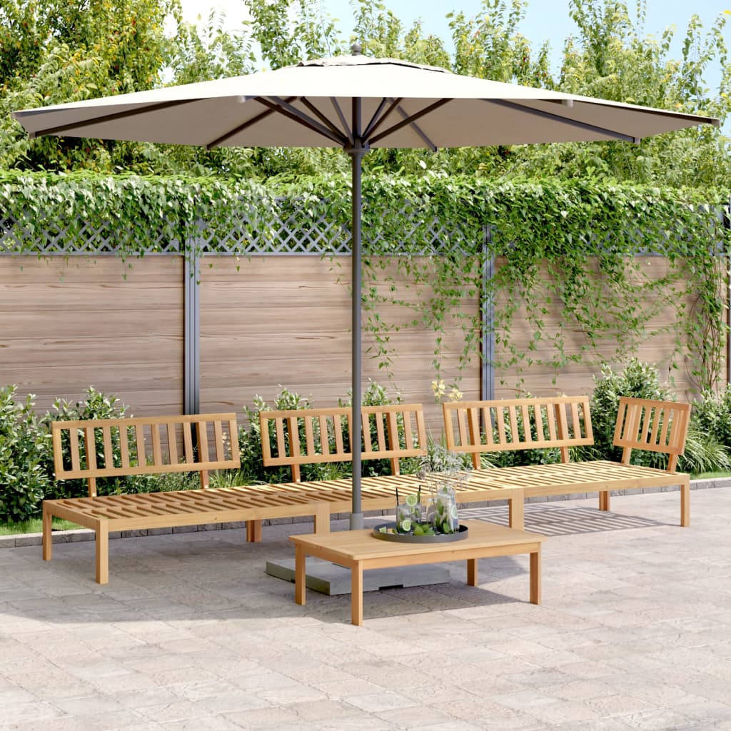 4-Delige Loungeset Pallet Massief Acaciahout