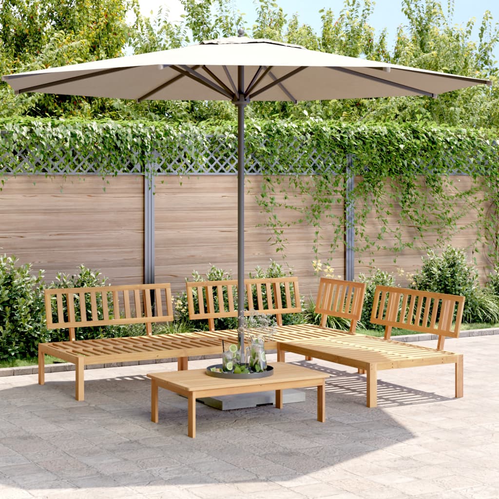 4-Delige Loungeset Pallet Massief Acaciahout