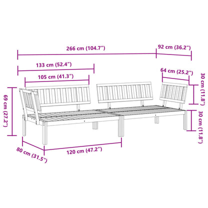 Tuinhoekbanken 2 St Pallet Massief Acaciahout