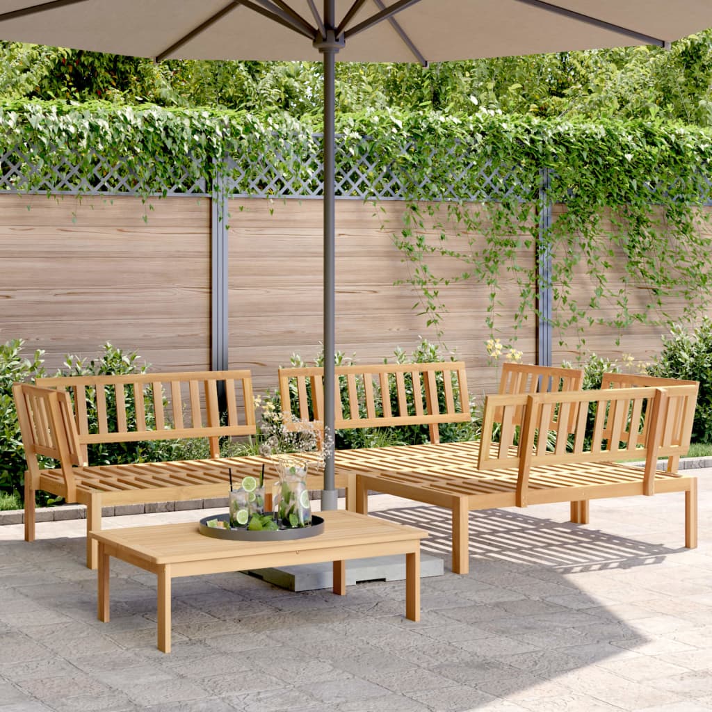 4-Delige Loungeset Pallet Massief Acaciahout