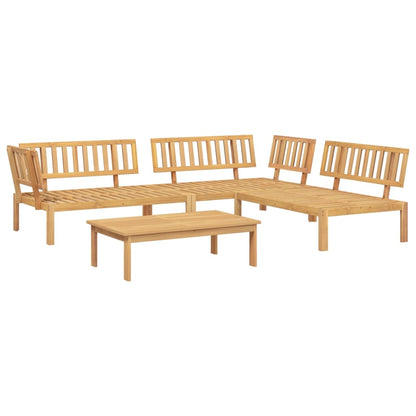 4-Delige Loungeset Pallet Massief Acaciahout