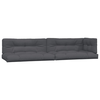 4-Delige Loungeset Pallet Met Kussens Massief Acaciahout Antraciet