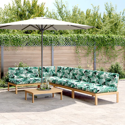 5-Delige Loungeset Pallet Met Kussens Massief Acaciahout